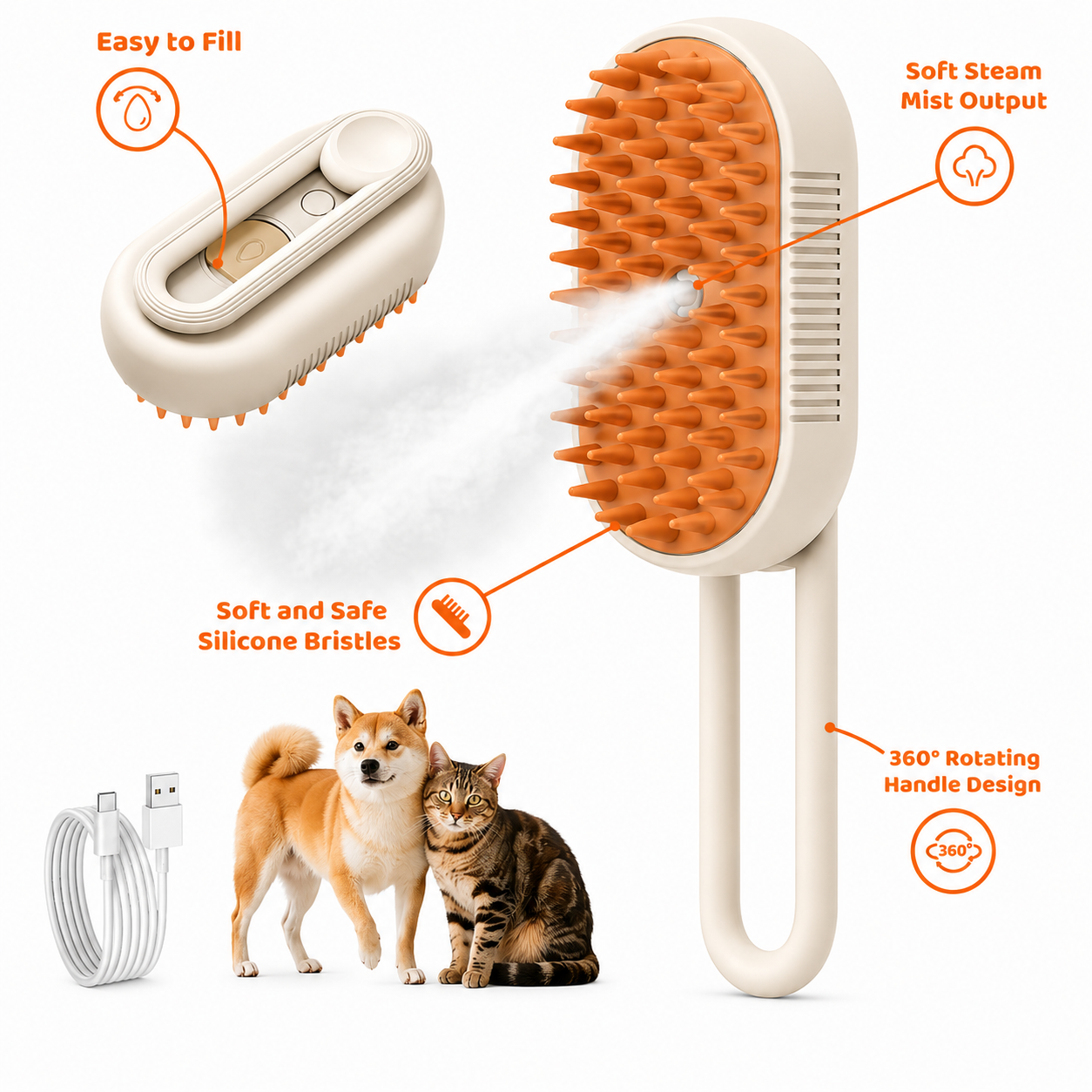 3-in-1 Brush with Steam